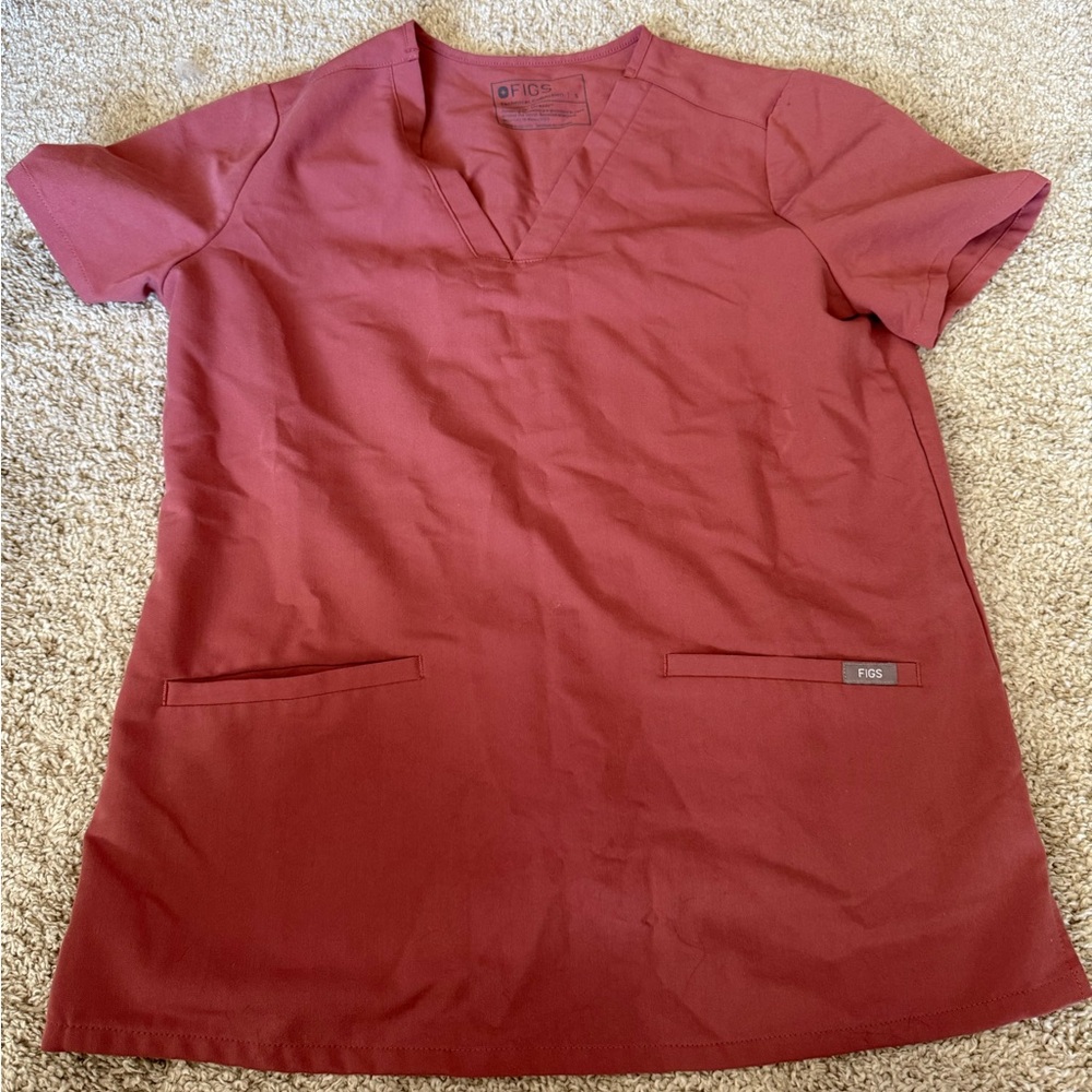 FIGS Women's Scrub Top in Mauve